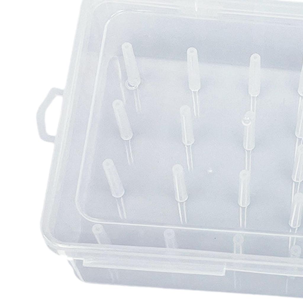 Sewing Thread Storage Box Sewing Thread Box Portable Bobbin Carrying Case Household Clear Empty Sewing Yarn Spools Container