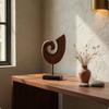 Rustic Minimalist Sculpture Handmade Meditative Table Statue Vintage Abstract for