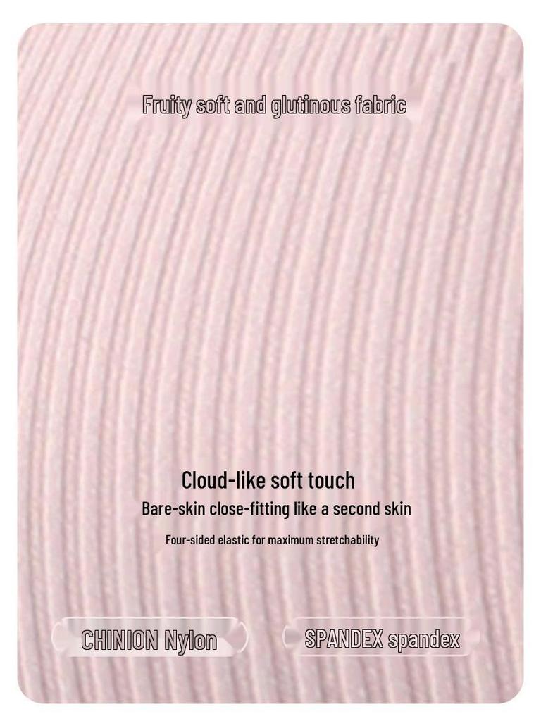 Seamless High-Elastic Yoga Set: Square Neck Vest & Peach-Contour Shorts