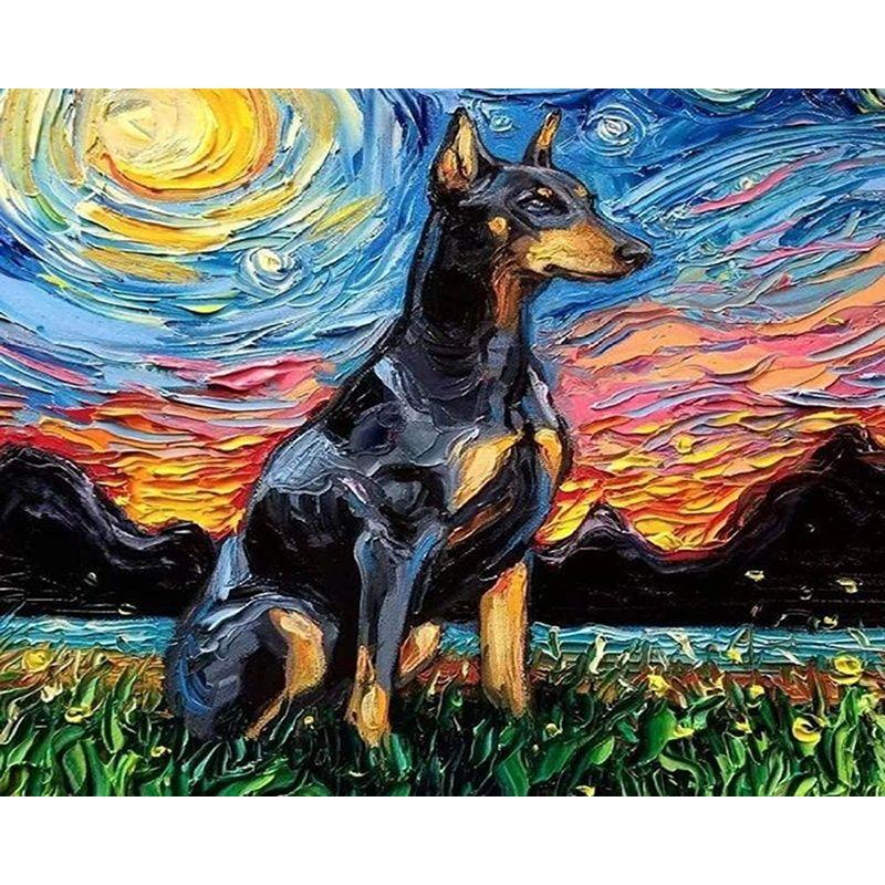 Diamantová maľba Van Gogh Hviezdna obloha Krajina pre dospelých Vyšívanie Mozaika Celé zvieracie kamienky Ručná práca Darček