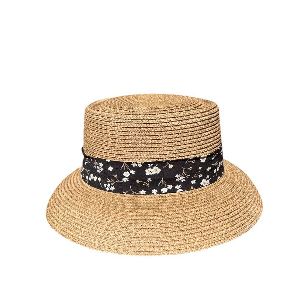 Small Fresh Straw Hat Women's Summer Seaside Beach Sun Protection Sun Hat Vacation Sun Hat Straw Woven Cool Hat