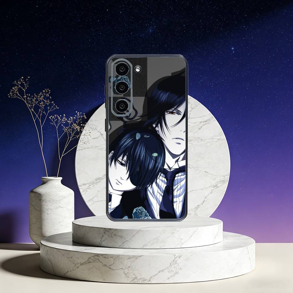 Black Anime B-ButlerS Phone Case For Samsung Galaxy A73,A72,A71,A70,A53,A52,A51,Others Soft Black Cover
