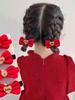 1PCS New Lovely Princess Red Velvet Bow Girls Kids Elastic Hair Bands Children Hair Ties Hair Accessories Baby Headwear
