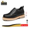 Fashion Genuine Leather Men Casual Shoes Elevator Shoes Height Increased Work Shoes For Man 8CM 6CM Flat Optional Moccasins Taller Male