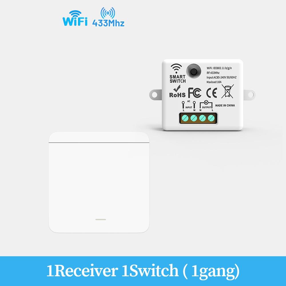 1/2/3Gang Wireless Smart Switch 433MHz Remote Control Switch Wall Panel Switch  Home Automation