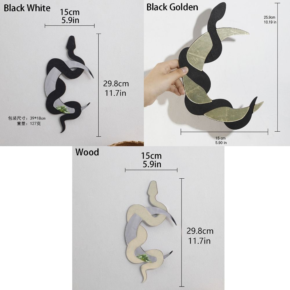 Easy to Install Snake Wall Hanging Sign Artistic Snake Design Snake Moon Ornament Background Wall