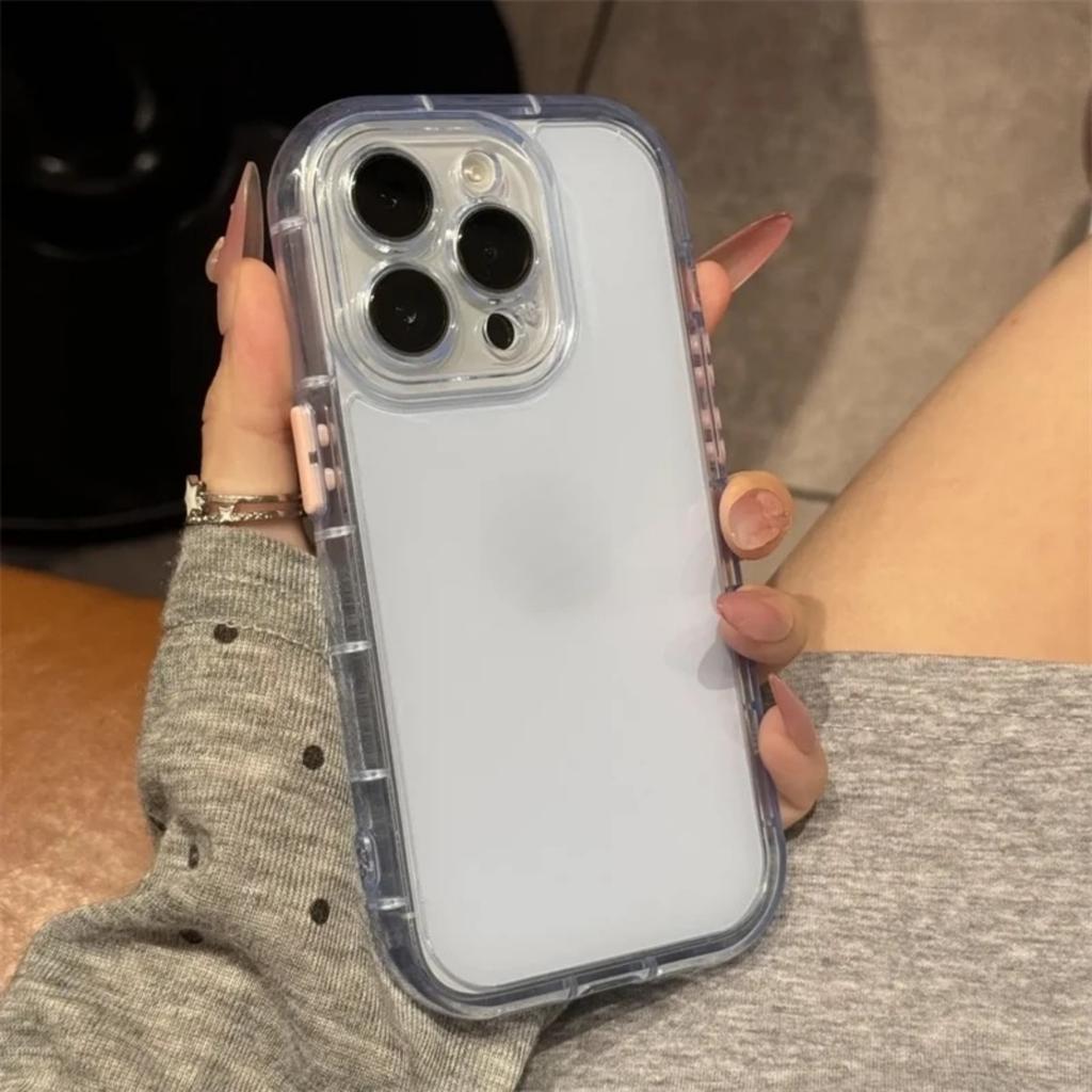 Cute Oval Soap Soft Silicone Jelly Candy Clear Case For iPhone 16 15 14 Plus 12 13 Pro Max Airbag Shockproof Camera Protect Capa