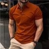 Neues Herren-Poloshirt mit Tasche Herren-T-Shirt Sport Kurzarm-Oberteil
