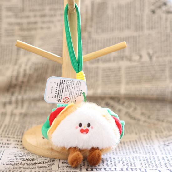 Cute Cake Plush Keychain, Soft Dessert Stuffed Animal Pendant, Kawaii Afternoon Tea Key Ring for Bag Backpack, Gift for Girls