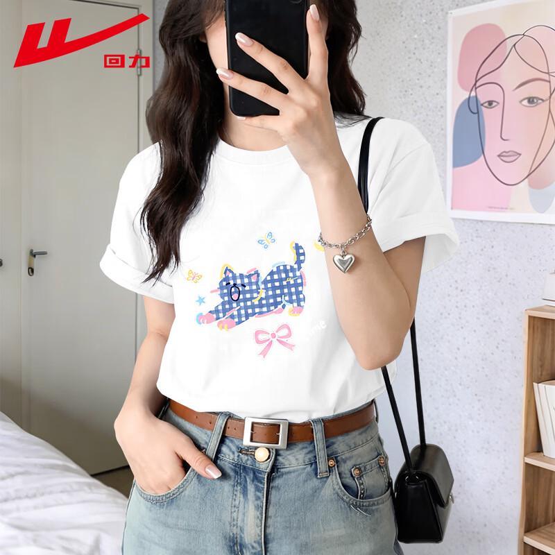Warrior Women s Loose Fit Cotton Cat Print T-Shirt S