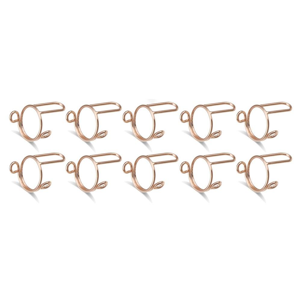 10Pcs Adjustable Nail Rings Reusable False Nail Rings Fingertip Protective Cover  Travel Decoration розового золота