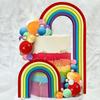 2 ks Duhové Toppery na Dort Barevné Koule Dekorace na Dort na Svatbu Baby Shower Dívky Chlapci Potřeby pro Narozeninovou Oslavu