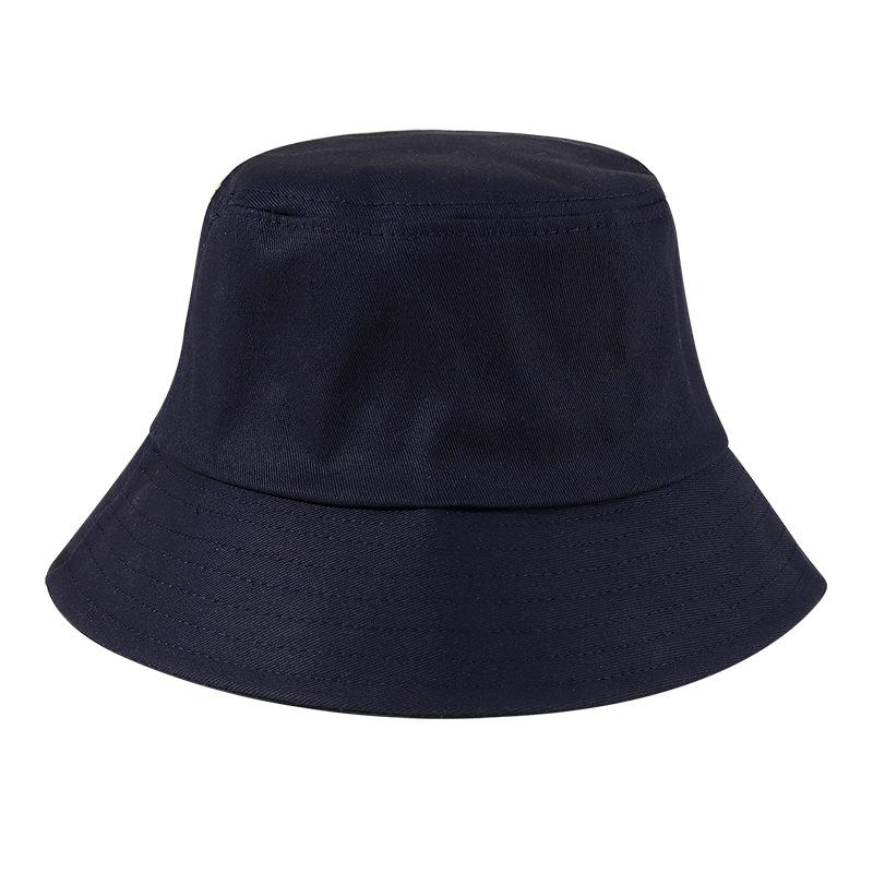 Custom Adult Cotton Bucket Hat Sublimated and Embroidered Wide Brim Round Hat for Summer Outdoor Use Solid Casual Style