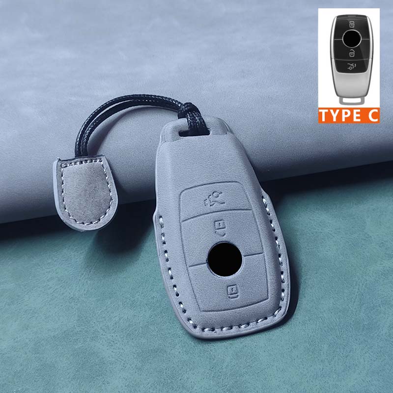 Car Remote Key Case Cover for Mercedes Benz A C E S G Class GLC CLE CLA GLB GLS W177 W205 W213 W222 X167 AMG Leather Accessories