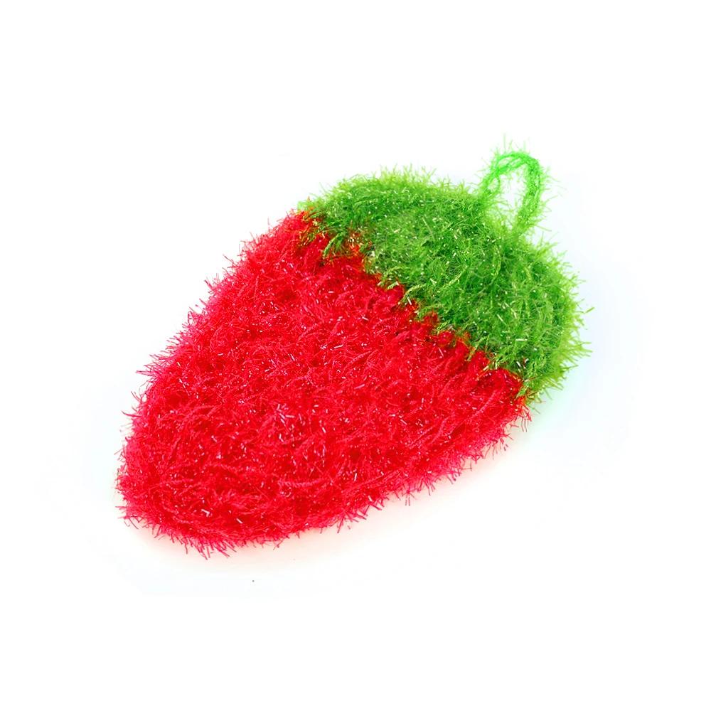 

Клубничная губка-скраб Кухонная щетка для мытья фруктов и посуды Щетка для мытья посуды Губка для кастрюль и сковородок Чистящие подушечки Чистящие средства красный