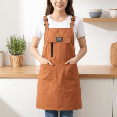 Modern Oil-Proof Waterproof Apron Solid Color Anti-Fouling Cooking Apron Adjustable Sleeveless Catering Work Clothes Baking