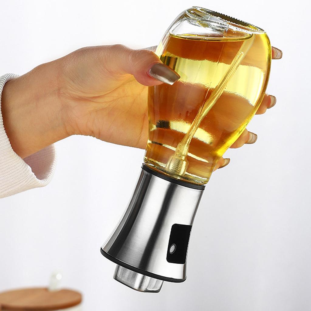 Sticlă Spray Ulei Tip Presă Pulverizare Uniformă 200ml Pulverizator Ulei pentru Ochelari Dozator pentru Gătit Bucătărie