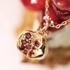 Pomegranate Pendant Earrings/Necklace Elegant Zircons Fruit Jewelry for Women