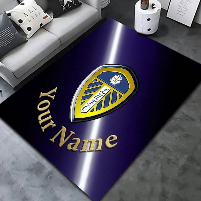 Leeds United Custom Name Carpet Rug for Living Room Bedroom Home Sofa Decoration,Kids Play Non-slip Floor Mat