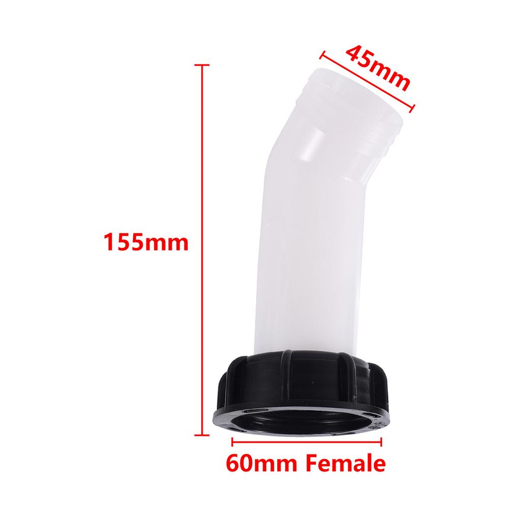 2" IBC Tank Adapter 43mm/45mm Water Tank Drainage Diversion Tube S60 Female Thread Garden Irrigation Hose Barrel Tap Fittings