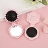 Rose Shaped 2-in-1 Makeup Mirror Air Cushion Comb Portable Mini Massage Comb Hair Brush with Mirror Travel Beatuty Mirrors