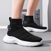 New Couples Socks Sports Shoes Fashion Breathbale Black Trainers Men Casual Walking Sneakers High Top Women's Gym Sneakers 36-48