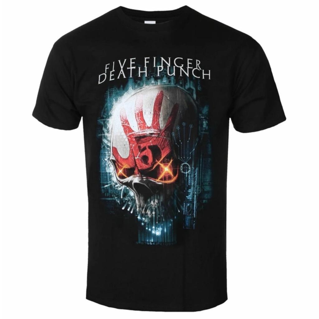 Five Finger Death Punch Knucklehead Art Pattern Nu Metal Band TShirt Casual Street Style Cotton TShirt For Unisex And Unisex