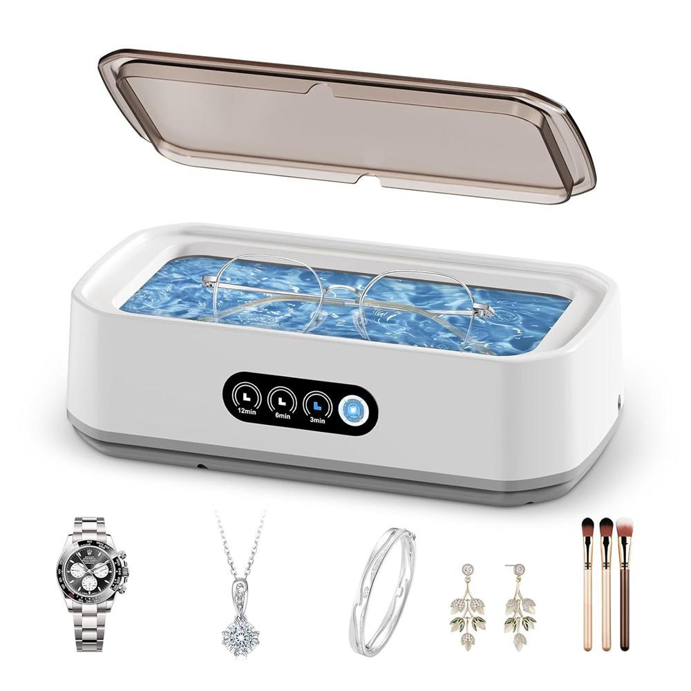 49KHZ Ultrasonic Cleaner 650ml Mini High Frequency Vibration Cleaner for Glasses, Jewelry, Dentures and Soothers