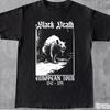 Schwarzer Tod Europatour Vintage Grafik T-Shirt, Retro Gotisches Mittelalterliche Pest Ratte Dunkle Kunst T-Shirt, Lustiges Mittelalterhemd, Unisex