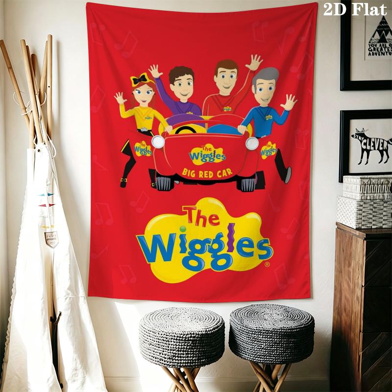 The Wiggles Wall Tapestry Aesthetic Wall Hanging Printed Fabric Blanket Decorative Tapestries for Bedroom Living Room Home Decor