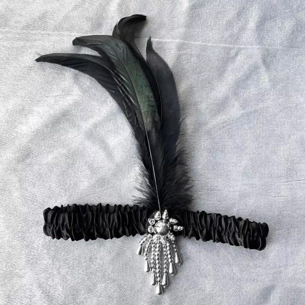 1920s Headband Vintage Bridal Great Gatsby Flapper Party Headpiece Accessories Headband Costume Props beaded headband Chain