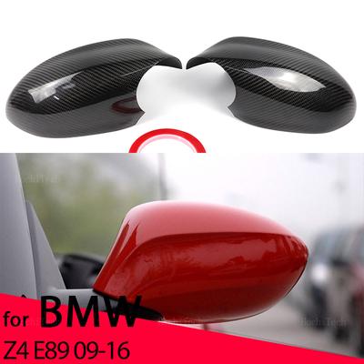 Real Carbon Fiber Side Wing Mirror Cover Cap Sticker For BMW Z4 Z 4 E89 2009-2016 Auto Exterior Accessories Sides Rearview Cover
