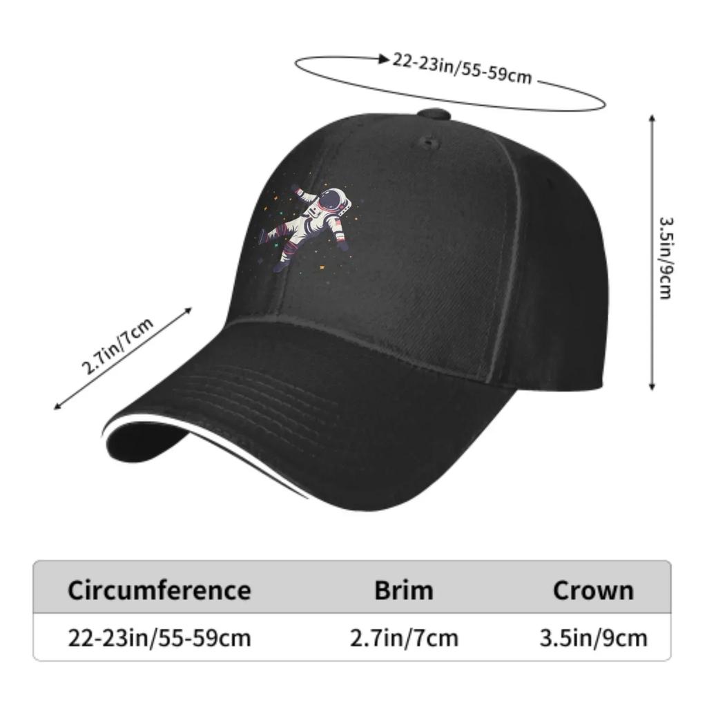 Travelling Space Fashion Baseball Cap Summer Solid Sunhat Printing Sandwich Duck Tongue Hat Adjustable For Daily Outdoor Travel