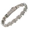 Premium Stainless Steel Magnetic Bracelet High Polished Fashion Anti Static Bangle Round Smooth Rhinestone Wrist Chain Party