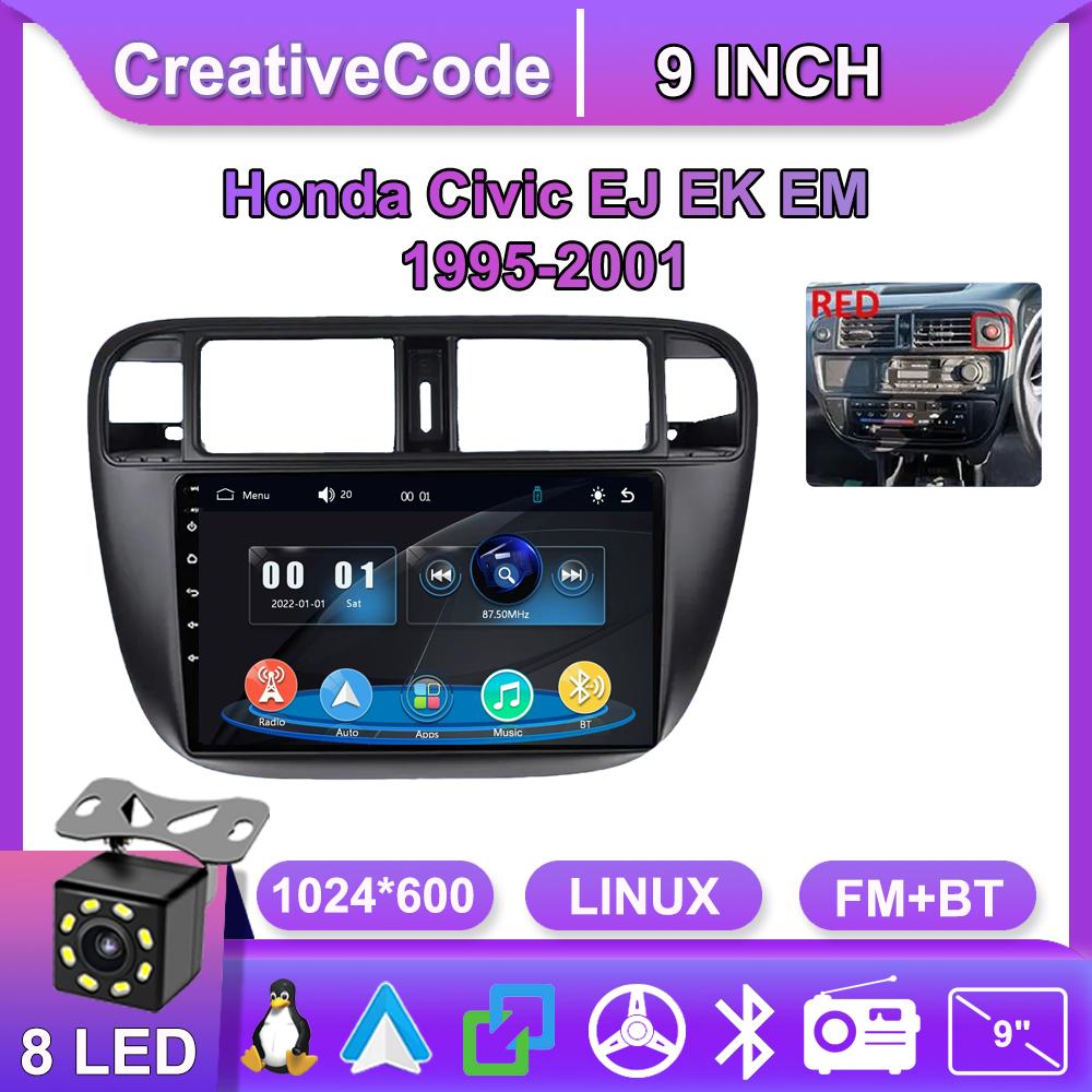 

Car Radio Multimedia MP5 Player Head Unit Stereo BT For Honda Civic EJ EK EM 1995-2001 RHD чёрный