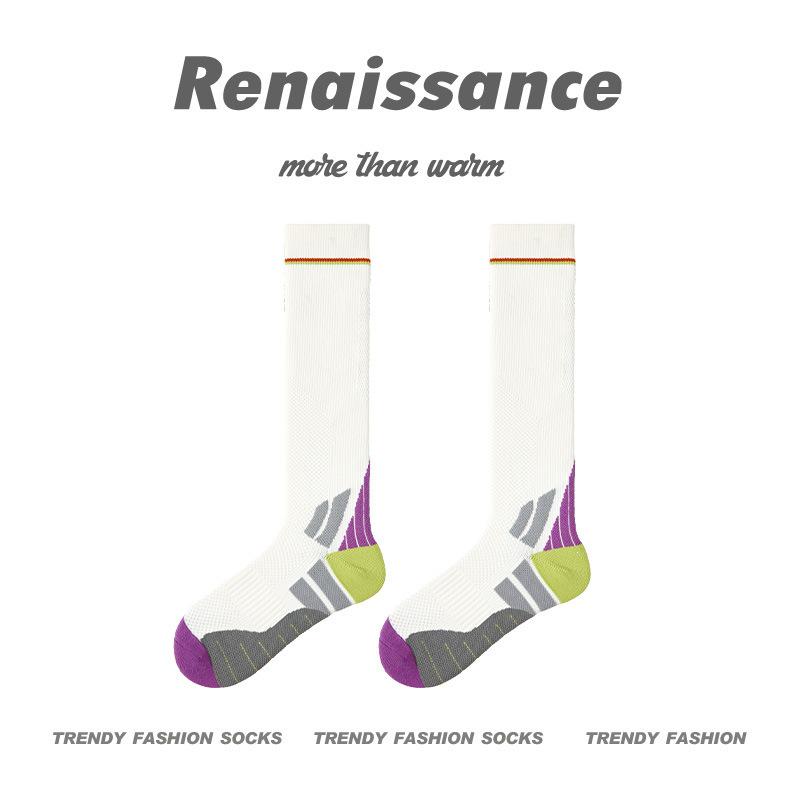 Renaissance Women's Compression Socks for Fitness and Marathon - Enhance Muscle Function with Long Calf Design
