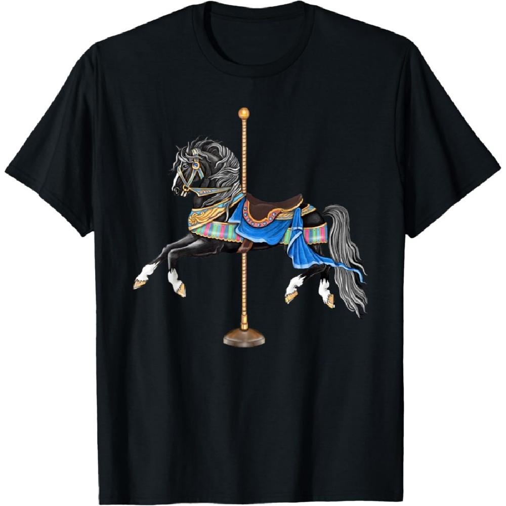 

Black Stallion Carousel Horse T-Shirt S