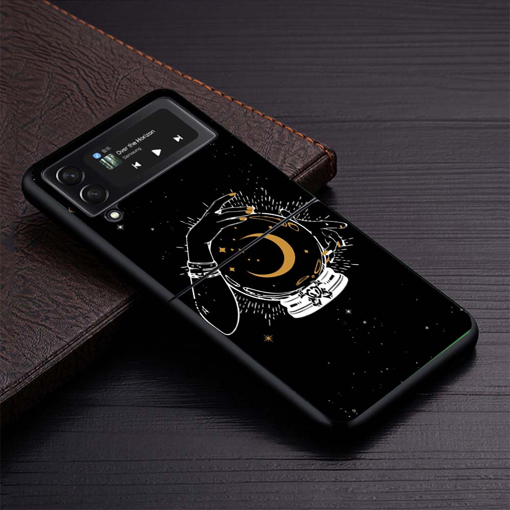 

Witches Moon Tarot Mystery Totem Phone Case For Samsung Galaxy Z Flip3 Flip4 Flip5 Flip6 Flip7 For Z Flip 7 6 5 4 3 5G Hard Fold Samsung Z Flip 5