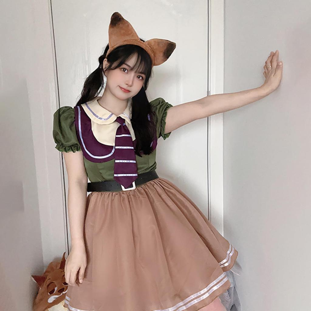 Matreeglam Halloween Cosplay Rabbit Police Con Man Cute Animal Metropolis Cosplay Policewoman Costume for Anime Halloween Cultural School Stage Set