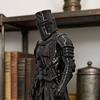 3D Printed Medieval Knight Sentinel Statue, Dark Fantasy Armor Warrior Sculpture, Gothic Tabletop Figurine for Office Home Decor Gift