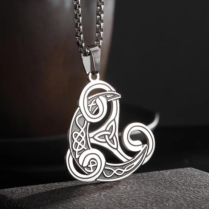 Stainless Steel Witchcraft Pentagram Necklace for Men Jewish Hebrew Four Letter Solomon Pendant Rune Amulet Jewelry