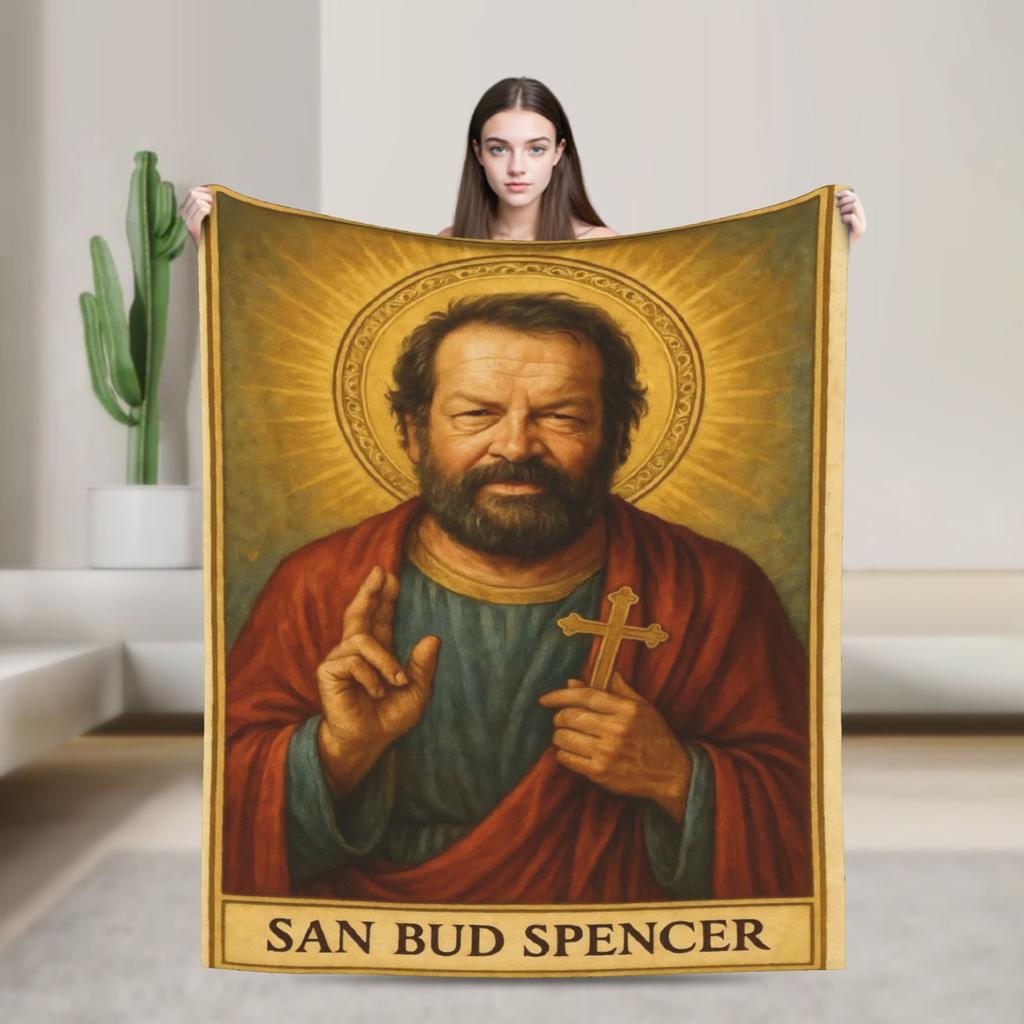 Bud Spencer Foto Flanelldecke Italienischer Schauspieler Weiche Warme Überwurfdecke für Draußen Reisen Büro Tagesdecke Sofa Bettbezug