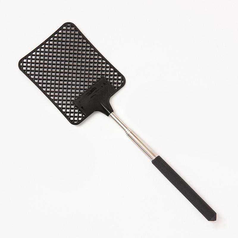High Quality Fly Swatter Black Mosquito Swatter with Extendable Stainless Steel Handle for Versatile Use