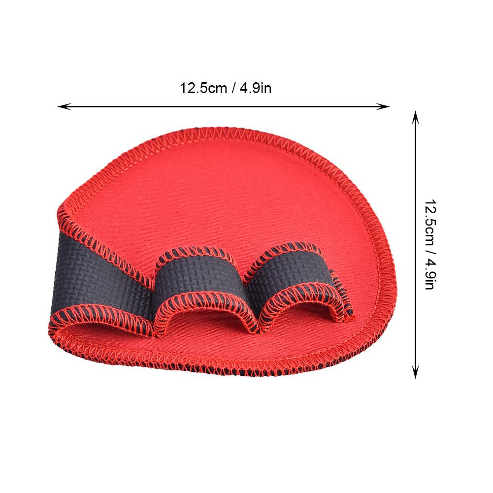 1 Pair Weight Lifting Weightlifting Protection Pads Gloves for Fitness Workout Exercise(Red)