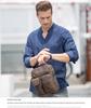 Tide Cow Men's Vintage Crazy Horse Leather Crossbody Messenger Bag