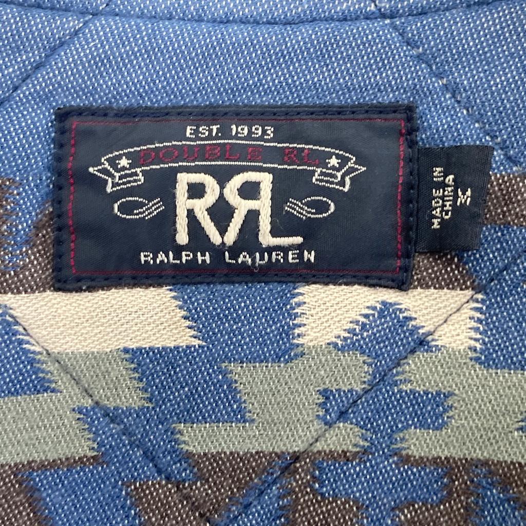 RRL Indigo Denim Quilted Twill Lunch Jacket Jacket M IndigoUsed