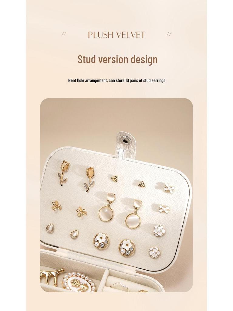 Katherge High-End Stud Earring & Lipstick Jewelry Storage Box