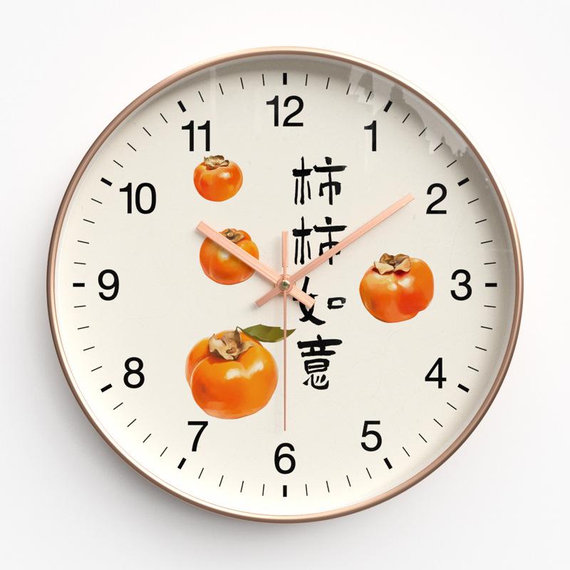 Wall Clock New Chinese Style Wall Clock Living Room Fashion Home Clock Bedroom Ultra-quiet Quartz Clock 30cm