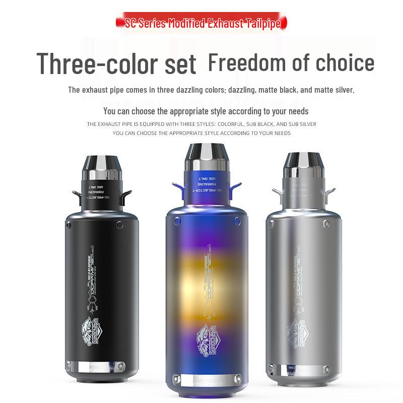 Universal Motorcycle Exhaust for Yamaha, Kawasaki, Honda, CFMOTO 450: SC Street-blasting Full System for Racing