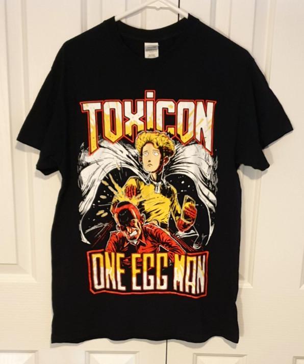 

TOXICON #034One Egg Man#034 Australian Heavy Metal Band TShirt Black Sz. Adult Medium Unisex T-Shirt M